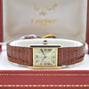 1984 Cartier Ladies Tank Mechanical Manual Wind with Classic Roman Dial and Box & Papers