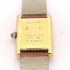 1984 Cartier Ladies Tank Mechanical Manual Wind with Classic Roman Dial and Box & Papers