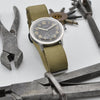 1940s Helbros Rare Military Style Wristwatch with Original Propaganda Box Helvetia Cal 82a