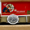1940s Helbros Rare Military Style Wristwatch with Original Propaganda Box Helvetia Cal 82a