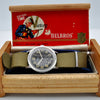 1940s Helbros Rare Military Style Wristwatch with Original Propaganda Box Helvetia Cal 82a