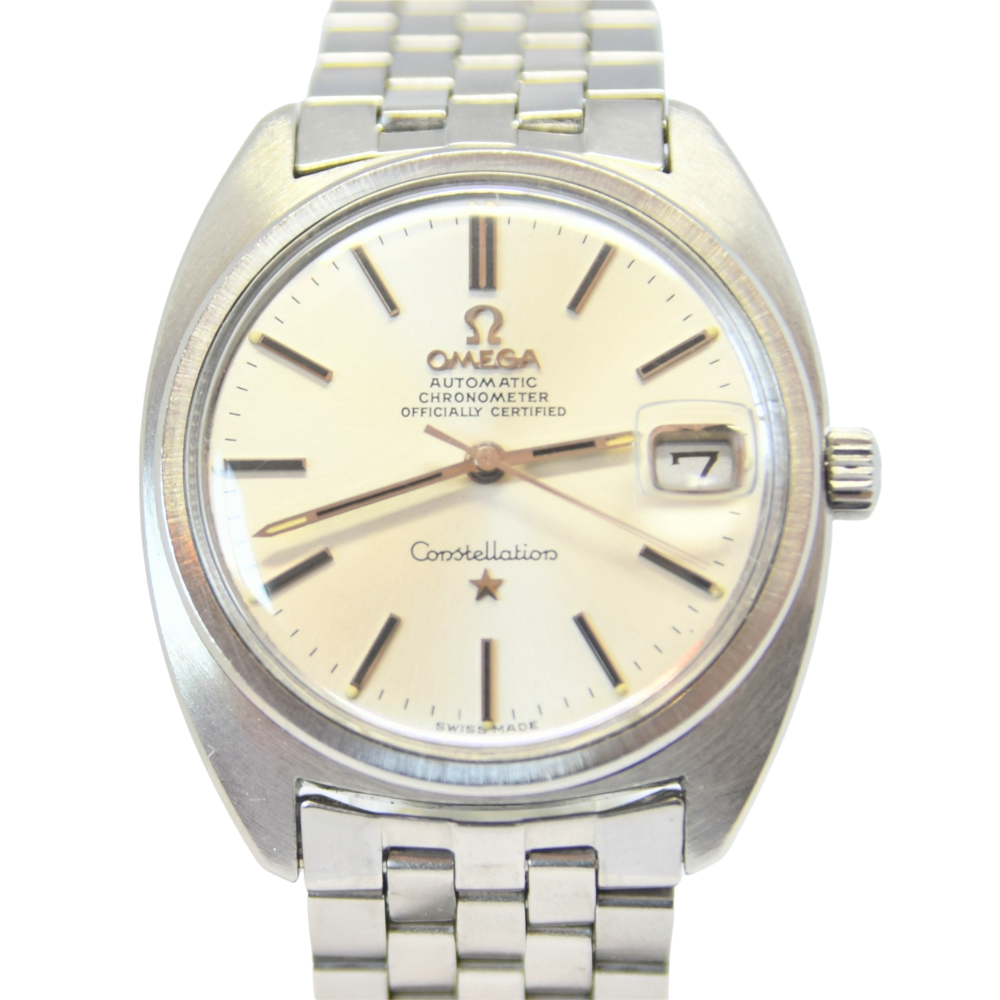 1971 Omega Constellation Automatic Wristwatch in Stainless Steel Chronometer Date Model 168.017 "C" Case in Fine Condition