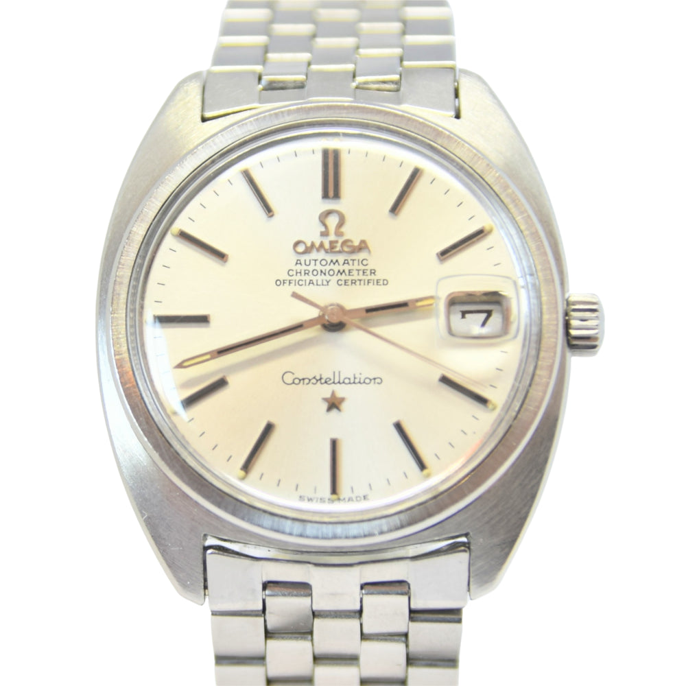 1971 Omega Constellation Automatic Wristwatch in Stainless Steel Chronometer Date Model 168.017 "C" Case in Fine Condition