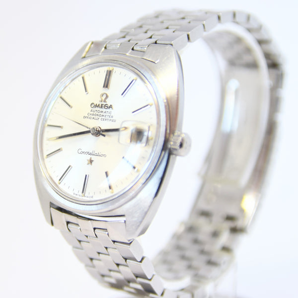 1971 Omega Constellation Automatic Wristwatch in Stainless Steel Chronometer Date Model 168.017