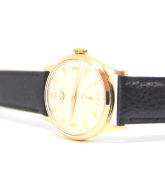 1964 Longines Solid 9ct Gold Dress Watch with Mixed Arrow and Arabic Numerals and Immaculate Dial Model 13322 Caliber 30L