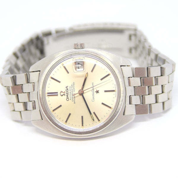 1971 Omega Constellation Automatic Wristwatch in Stainless Steel Chronometer Date Model 168.017