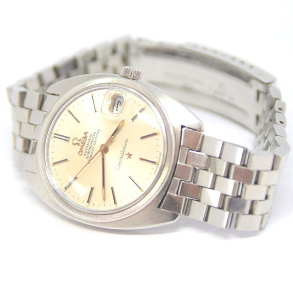 1971 Omega Constellation Automatic Wristwatch in Stainless Steel Chronometer Date Model 168.017