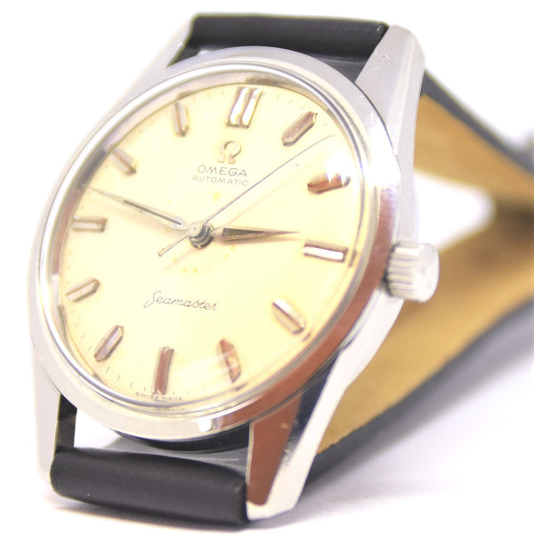 1959 Omega Seamaster Automatic Wristwatch Model 14760 Transitional Design with Alpha Hands Cal 552