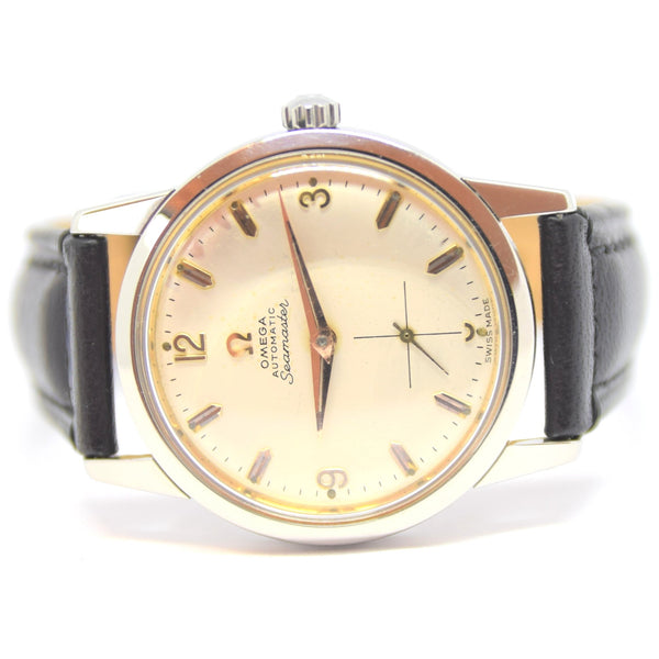 1958 Omega Seamaster Automatic Wristwatch Model 14767 with Sub Seconds Transitional Design