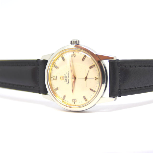 1958 Omega Seamaster Automatic Wristwatch Model 14767 with Sub Seconds Transitional Design