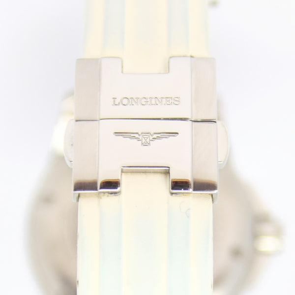 Longines Conquest Automatic Watch Model L36554862 in 39mm with MOP Dial - Stainless Steel & Ceramic Case with Box