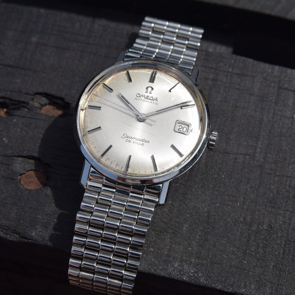1964/5 Omega Automatic Seamaster De Ville Model 166.020 in Stainless Steel on Bullet Bracelet with Box and Papers