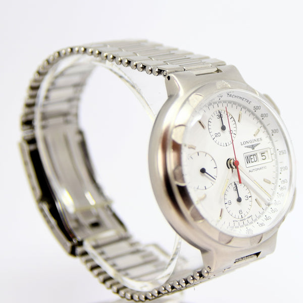 1987 Longines Conquest Chronograph Day Date Automatic Wristwatch Model 674-4943 with Box and Papers