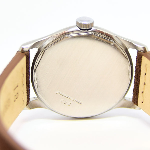 1940s Baume Manual Wind Wristwatch with Original Salmon Dial and Great Lume! UK Agent for Longines