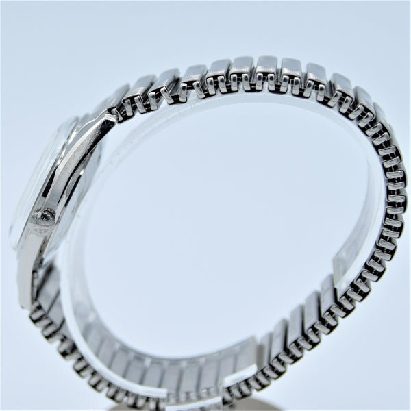 1957 Longines Silver Arrow Manual Wind in Stainless Steel on Rare Longines Fixoflex Bracelet Model 9100 & Archive Extract