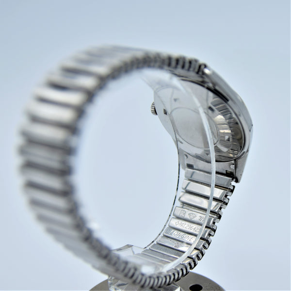 1957 Longines Silver Arrow Manual Wind in Stainless Steel on Rare Longines Fixoflex Bracelet Model 9100 & Archive Extract