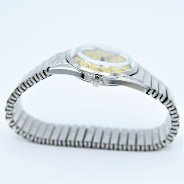 1957 Longines Silver Arrow Manual Wind in Stainless Steel on Rare Longines Fixoflex Bracelet Model 9100 & Archive Extract