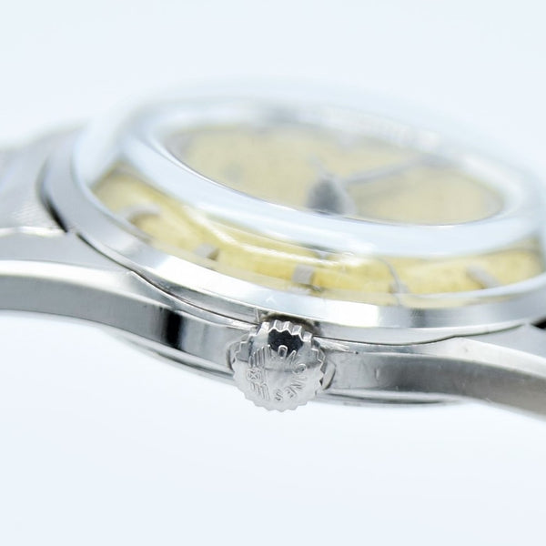 1957 Longines Silver Arrow Manual Wind in Stainless Steel on Rare Longines Fixoflex Bracelet Model 9100 & Archive Extract
