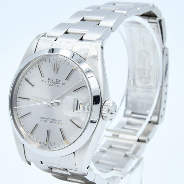 1977-78 Rolex Oyster Perpetual Date Model 1500 with Satin Silver