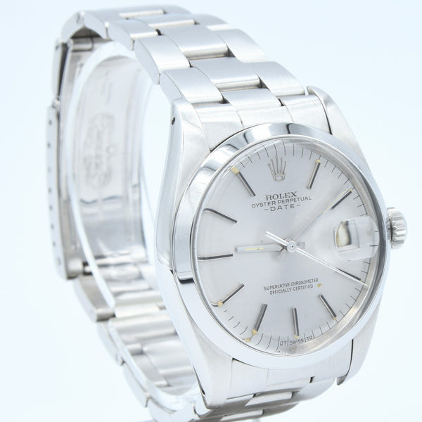 1977-78 Rolex Oyster Perpetual Date Model 1500 with Satin Silver