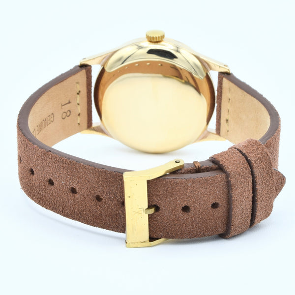 1956/7 Longines Solid 9ct Gold Dress Watch with Mixed Arrow and Arabic Numerals Model 13322 Cal 1268zs