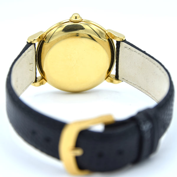 1950 Movado Bumper Automatic 'Calatrava' in Solid 18ct Gold with Box and 18ct Gold Buckle