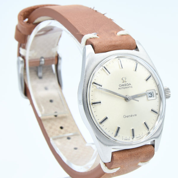 1968 Omega Geneve Automatic Date Model 166.002 in Stainless Steel Cal 565