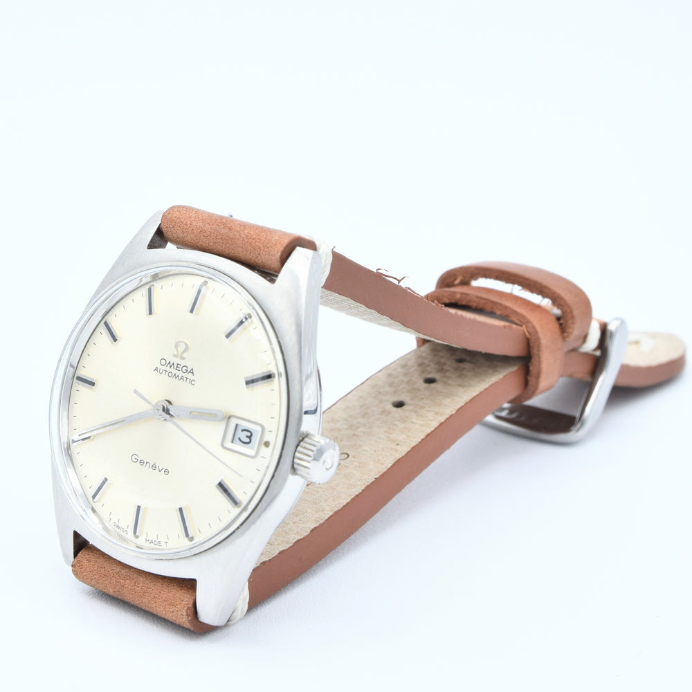 1968 Omega Geneve Automatic Date Model 166.002 in Stainless Steel Cal 565