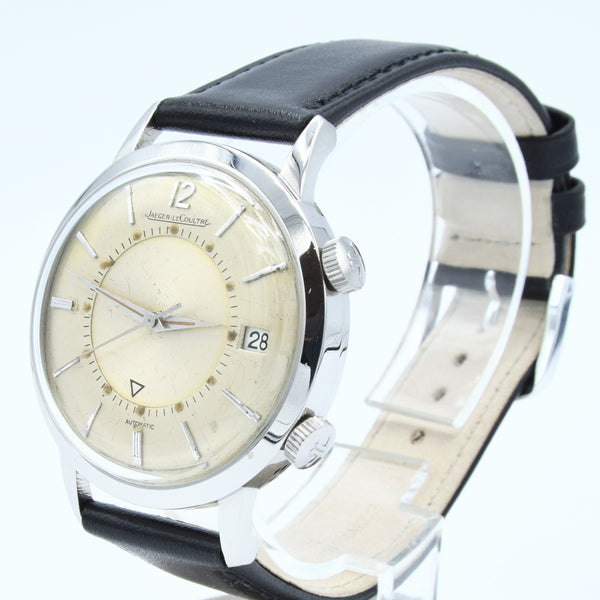 1968 Jaeger LeCoultre Jumbo Memovox Alarm Date Wristwatch Model 855 in Stainless Steel Caliber 825