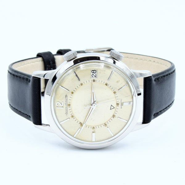 1968 Jaeger LeCoultre Jumbo Memovox Alarm Date Wristwatch Model 855 in Stainless Steel Caliber 825