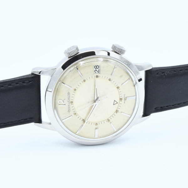 1968 Jaeger LeCoultre Jumbo Memovox Alarm Date Wristwatch Model 855 in Stainless Steel Caliber 825