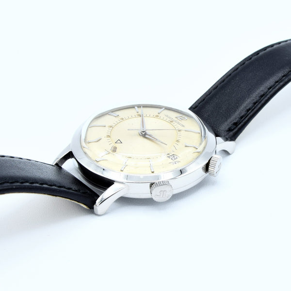 1968 Jaeger LeCoultre Jumbo Memovox Alarm Date Wristwatch Model 855 in Stainless Steel Caliber 825