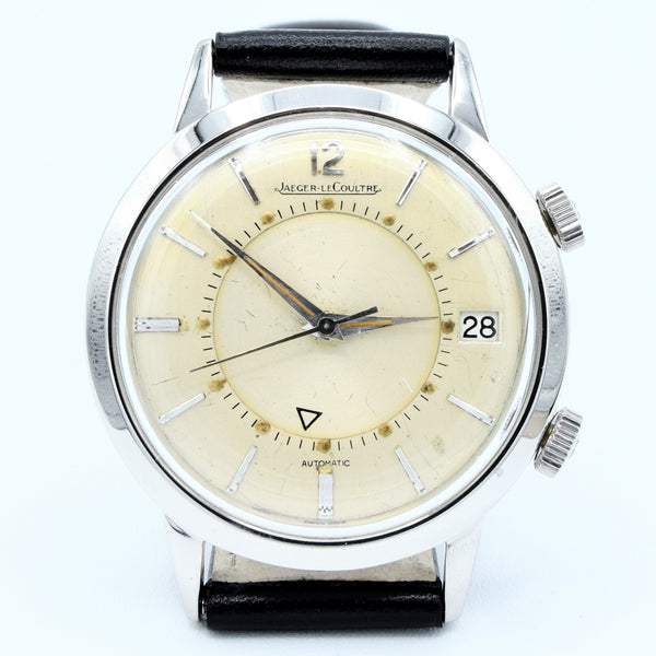 1968 Jaeger LeCoultre Jumbo Memovox Alarm Date Wristwatch Model 855 in Stainless Steel Caliber 825