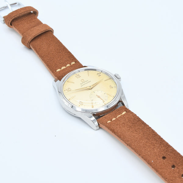 1956 Omega Seamaster Manual Wind with Sub Seconds and Mixed Arabic Figures Model 2937 in Stainless Steel