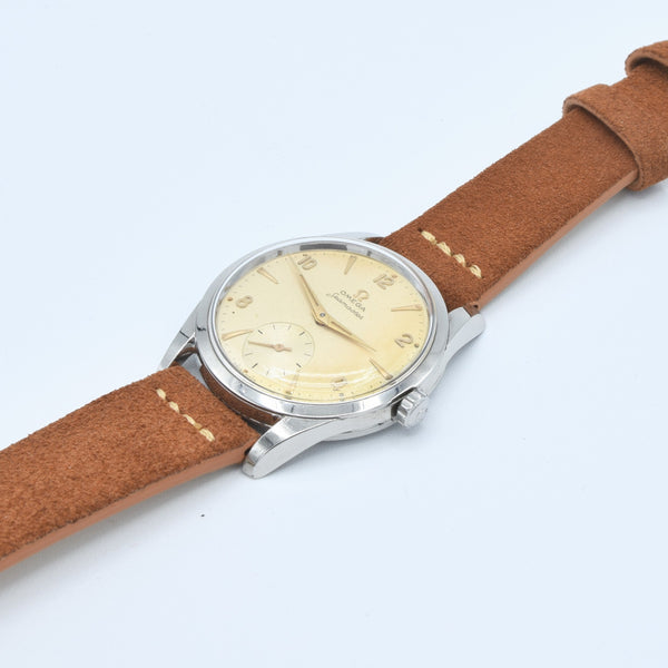 1956 Omega Seamaster Manual Wind with Sub Seconds and Mixed Arabic Figures Model 2937 in Stainless Steel