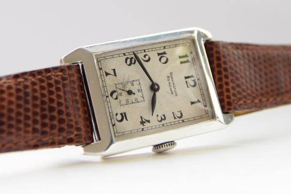 1938 Bravingtons Renown Tank with Arabic Numerals in Sterling Silver