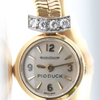 Jaeger LeCoultre Pidduck's Ladies Cocktail Watch in Gold with Diamonds Dated 1960 with original box and papers