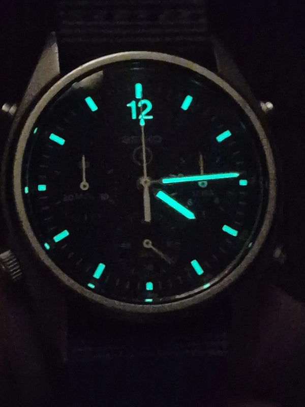 1984 Seiko 7A28-7120 RAF 6645-99 Generation 1 MOD Military 1st Issue Aircrew Chronograph Wristwatch