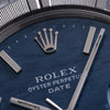 1971 Rolex Oyster Perpetual Date Model 1501 with Mosaic Blue Dial and Engine-Turned Bezel in Stainless Steel