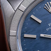 1971 Rolex Oyster Perpetual Date Model 1501 with Mosaic Blue Dial and Engine-Turned Bezel in Stainless Steel