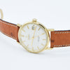 1963/64 Omega Automatic Seamaster De Ville Date Model 166.5020 in Solid 18k Gold with Linen Dial