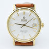 1963/64 Omega Automatic Seamaster De Ville Date Model 166.5020 in Solid 18k Gold with Linen Dial