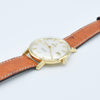 1963/64 Omega Automatic Seamaster De Ville Date Model 166.5020 in Solid 18k Gold with Linen Dial
