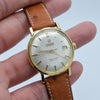 1963/64 Omega Automatic Seamaster De Ville Date Model 166.5020 in Solid 18k Gold with Linen Dial