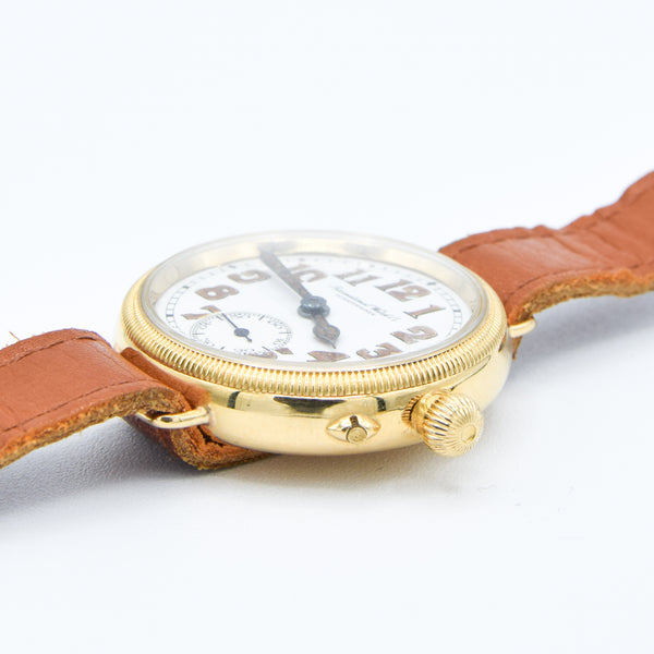 1926 International Watch Company (IWC) Rare Trench Style Borgel Officers Watch in 18ct Gold