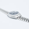 1979 Stunning Rolex Steel Oyster Perpetual Datejust Engine Turned Bezel & Black Dial Model 16030 with Box, Book & History