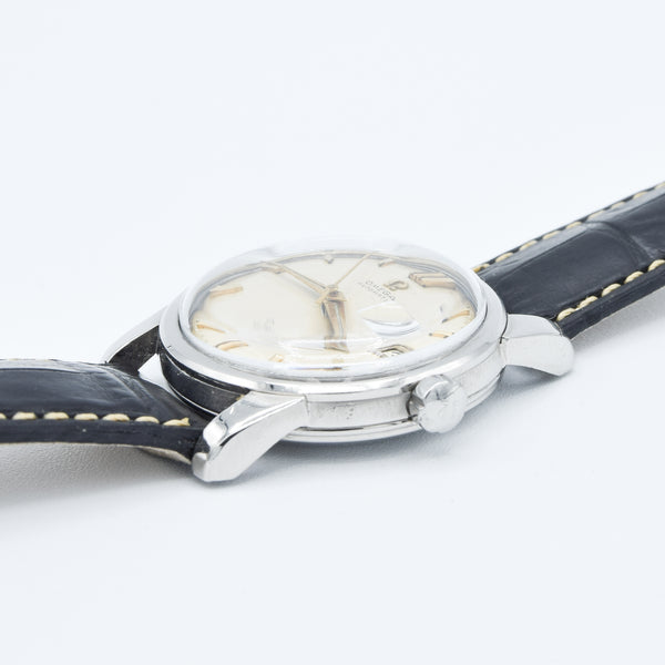 1958 Omega Seamaster Automatic Date Wristwatch Model 2849 with Original Off-White Dial in Stainless Steel