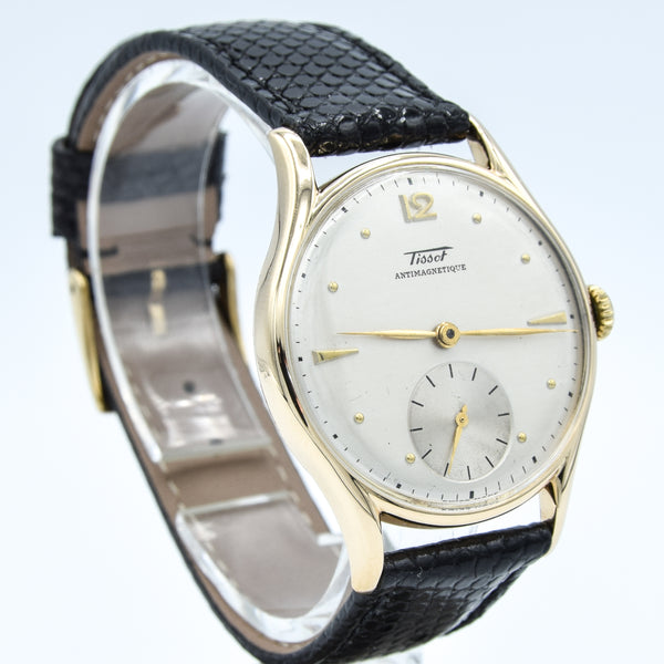1949 Tissot Manual Wind Dress Watch in 14ct Gold Case with Original Dial 34mm Cal 27
