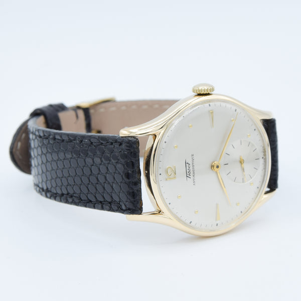 1949 Tissot Manual Wind Dress Watch in 14ct Gold Case with Original Dial 34mm Cal 27