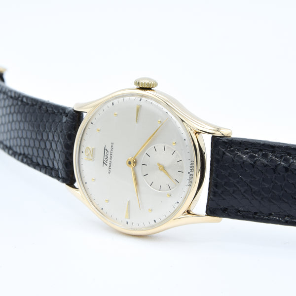 1949 Tissot Manual Wind Dress Watch in 14ct Gold Case with Original Dial 34mm Cal 27